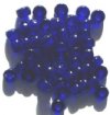 50 6x9mm Transparent Cobalt Glass Crow Beads
